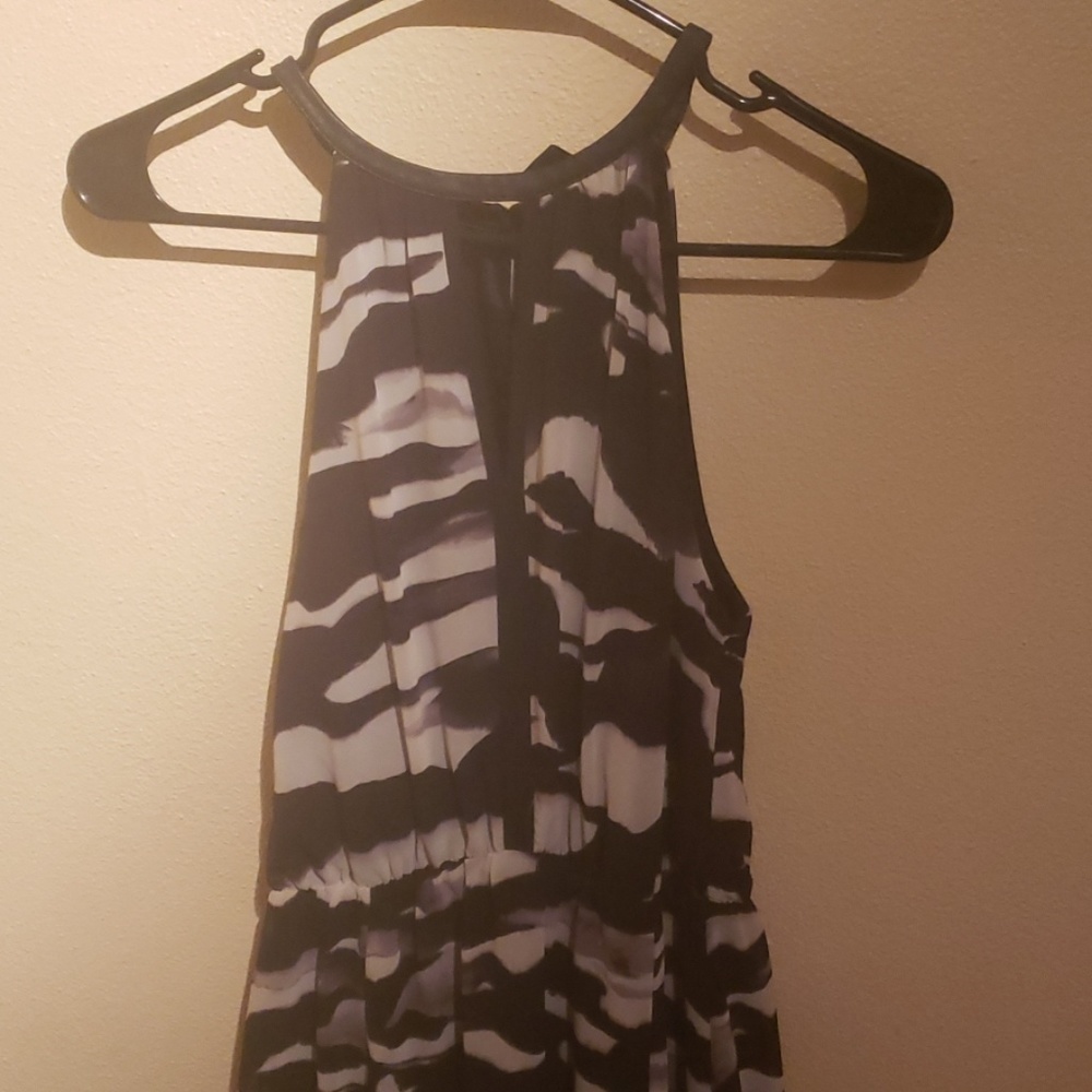 H&M black and cream maxi dress